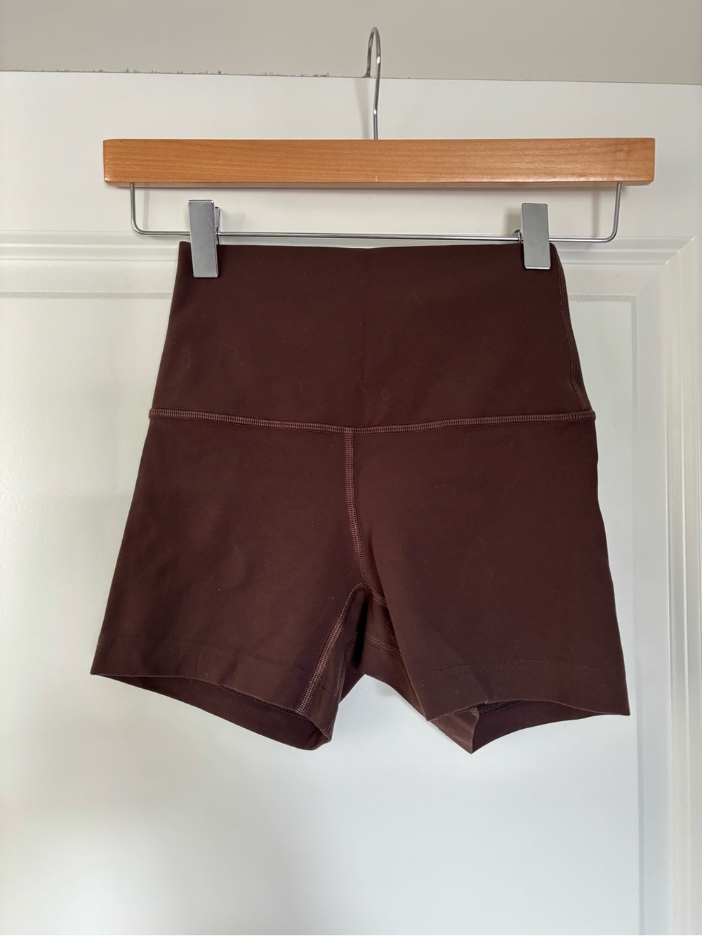 Lululemon High-Waist Brown Biker Shorts